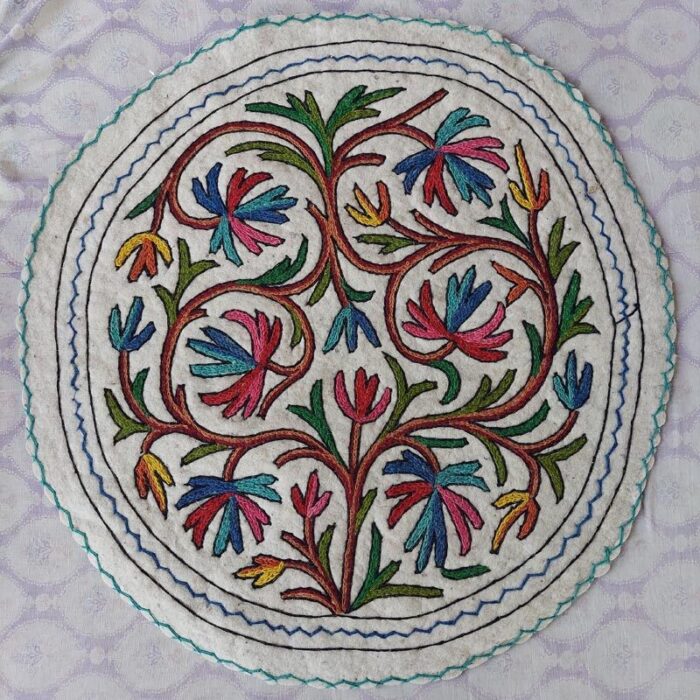 Posh Shaq Handmade Wool Namda Rug 3x3ft