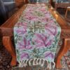 4×1 Sabz Rang Chinari Chainstitch Silk Handmade Runner or Wall Hanging