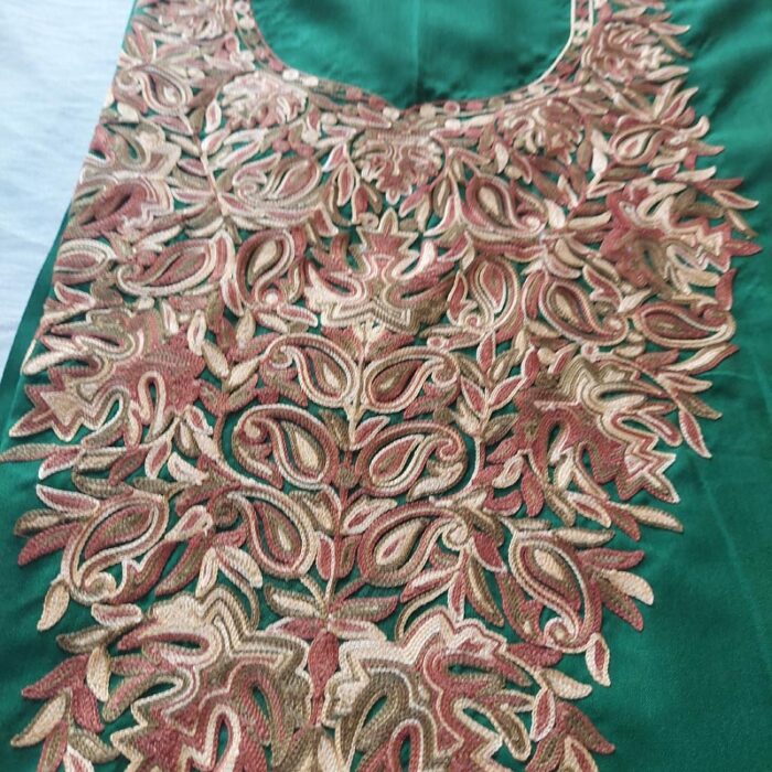 Green Summer Cool Aari Work 2Pc Suit - Image 2