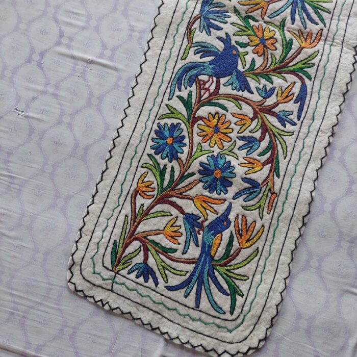 Kashmiri Felted wool Namda Runner Rug 6x2 - Image 4