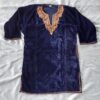 Dark Blue Velvet Kashmiri Phiran Dress (Length 30)