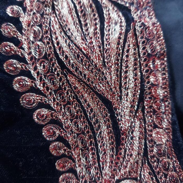 Dark Blue Velvet Kashmiri Pheran (Length 24.5) - Image 3