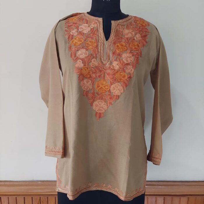 Light Brown Summer Cool Short Kurta