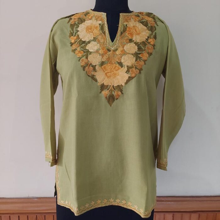 Light Green Summer Cool Short Kurta