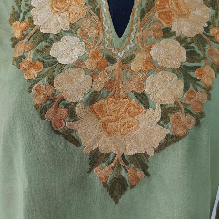 Light Green Summer Cool Short Kurta - Image 2