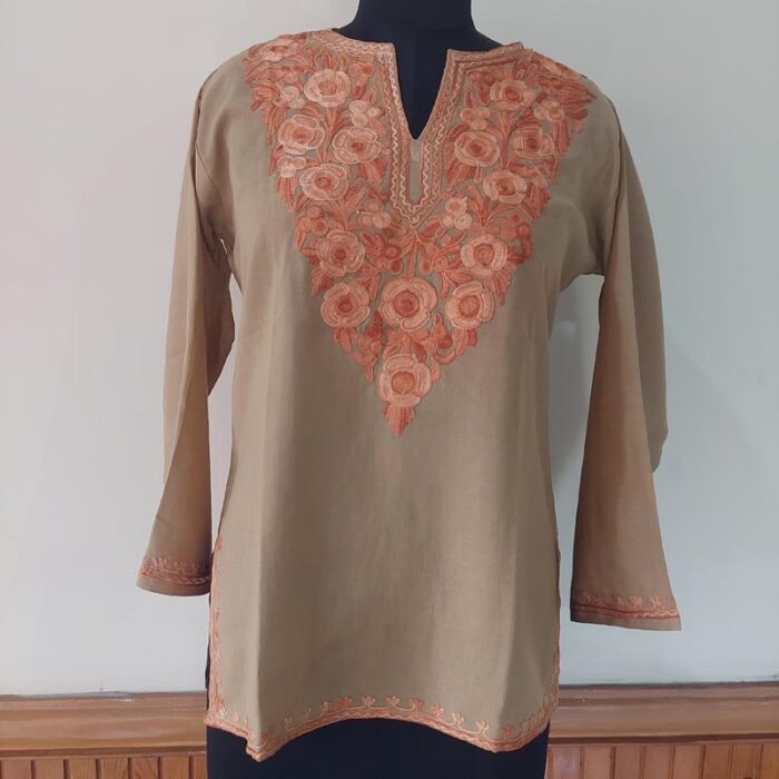 Light Brown Summer Cool Short Kurta