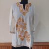Creamy White Summer Cool Short Kurta