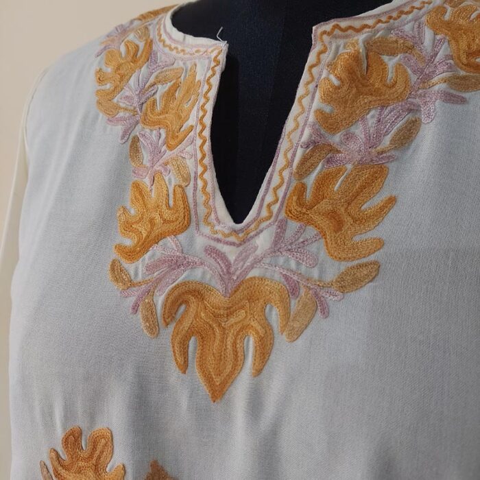 Creamy White Summer Cool Short Kurta - Image 2