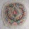 3ft Bloom Round Handmade Pure Wool Aari Embroidered Namda Rug
