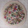 3FT Round Handmade Wool Aari Embroidered Namda Rug