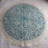 6ft Round Handmade Pure Wool Aari Embroidered Namda Rug