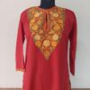 Red Floral Summer Cool Cotton Aari Kurta