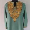 Parakeet Green Summer Cool Cotton Aari Kurta
