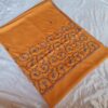 Saffron Color Authentic Kashmiri Sozni Handcrafted Crepe Saree