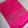 Pink Authentic Kashmiri Sozni Handcrafted Georgette Saree