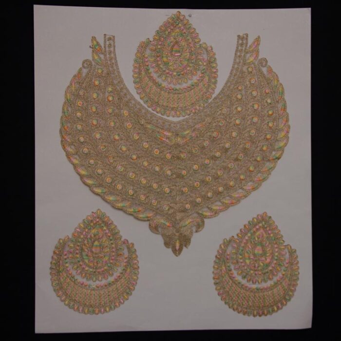 Noor-Rani Light Golden Tilla Patch