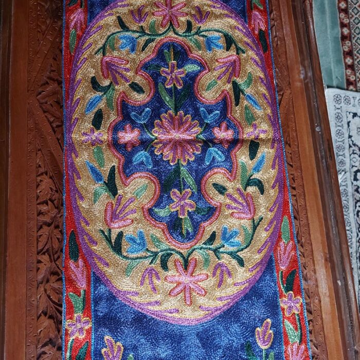 4×1 Nyul Chainstitch Silk Handmade Runner - Image 2