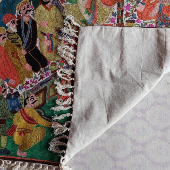 Mughal Darbar Wool Wall Hanging 5x3 - Image 4