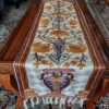 4×1 Posh Chainstitch Silk Handmade Runner or Wall Hanging