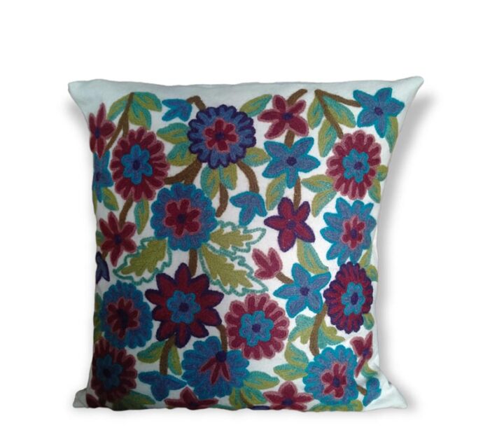 Posh Bagh Embroidered Crewel 16×16 Cushion Cover