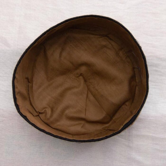 Black Shahi Pure Pashmina Hand Sozni Cap - Image 4