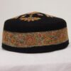 Black Shahi Pure Pashmina Hand Sozni Cap