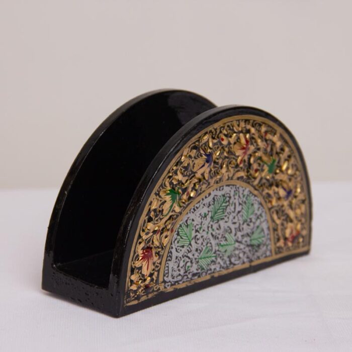 Black Paper Mache Tissue Holder - Image 3