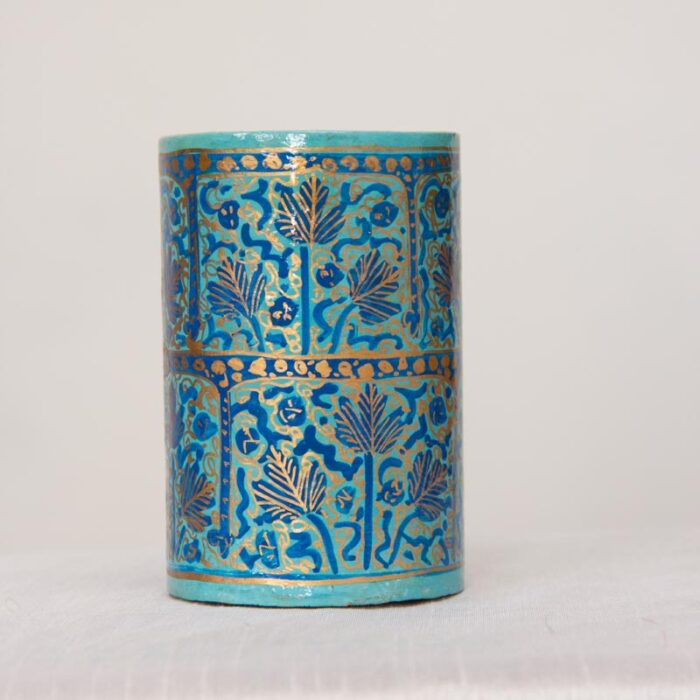 Blue Chinari Paper Mache Holder