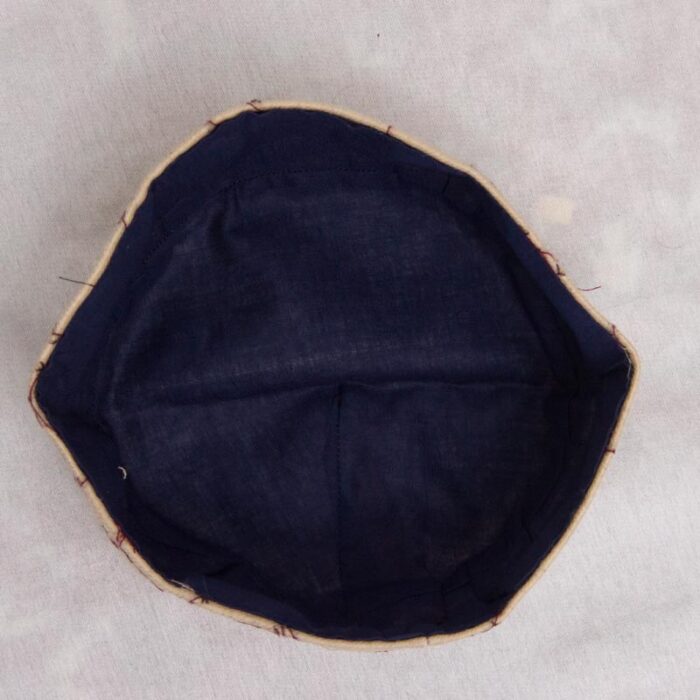 Brown Toosha Hand Sozni Cap - Image 3