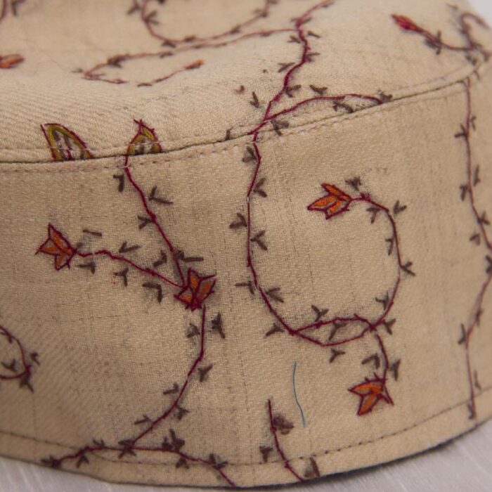 Brown Toosha Hand Sozni Cap - Image 2