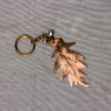 Leaf Shaped Copper Keychain