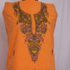 Dark Peach Cotton 2pc Suit with Kashmiri Aari Handwork