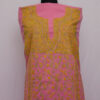 Pink Cotton 2pc Suit with Kashmiri Jama Aari Handwork
