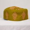 Green Pure Pashmina Hand Sozni Cap