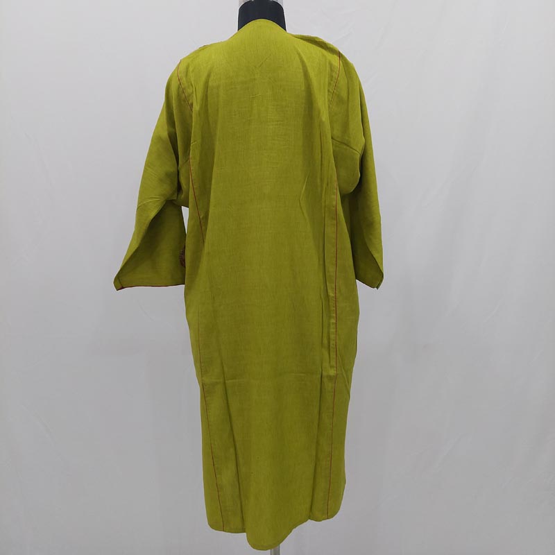 Green Tilla Cotton Pheran - Image 4
