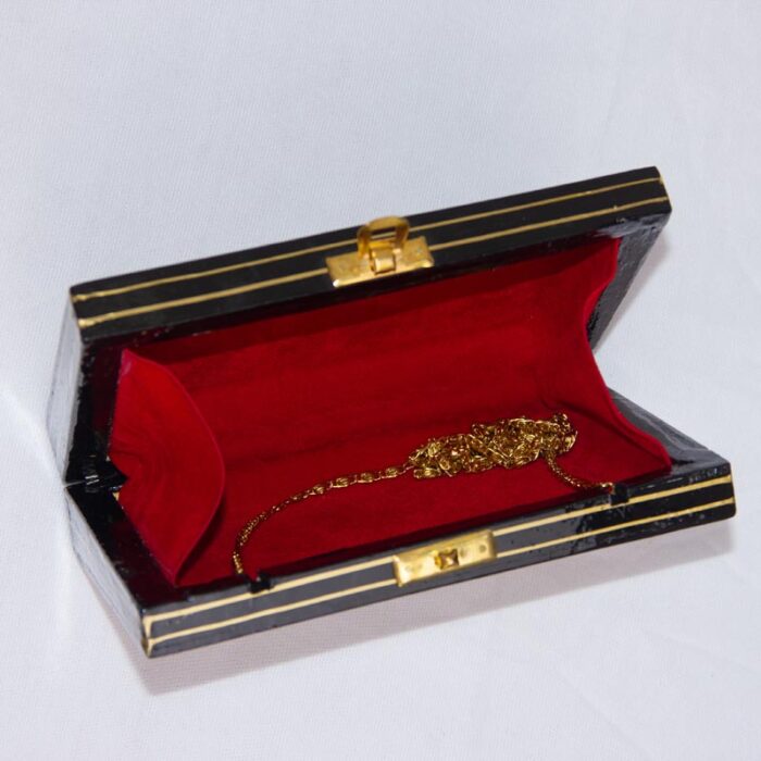 Luxury Handcrafted Paper Mache Clutch - Image 2