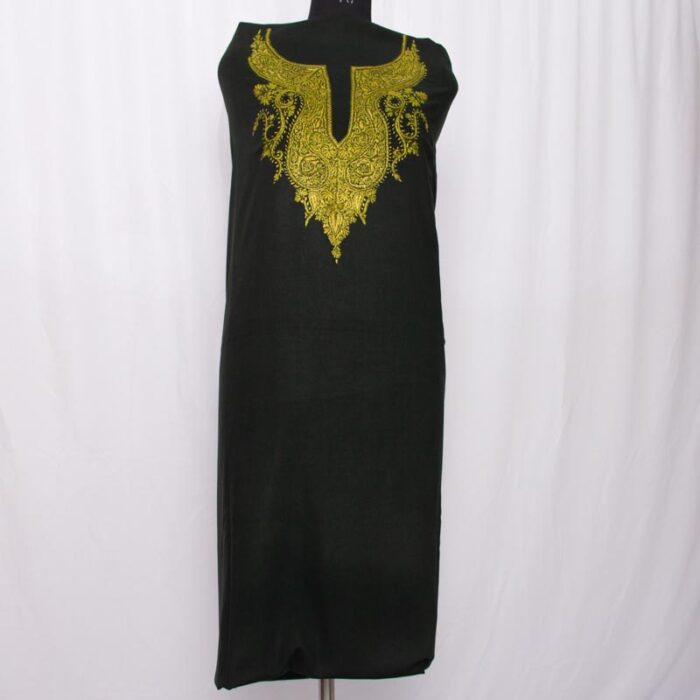 Pure Jam Cotton Dark Green Hand Sozni 3pc Suit - Image 4