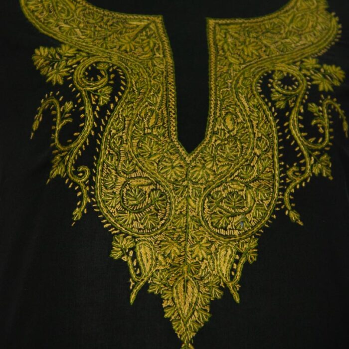 Pure Jam Cotton Dark Green Hand Sozni 3pc Suit - Image 2