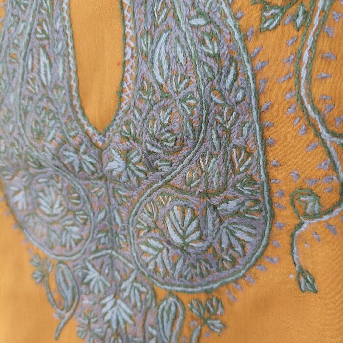 Pure Jam Cotton Light Yellow Hand Sozni 3pc Suit - Image 5