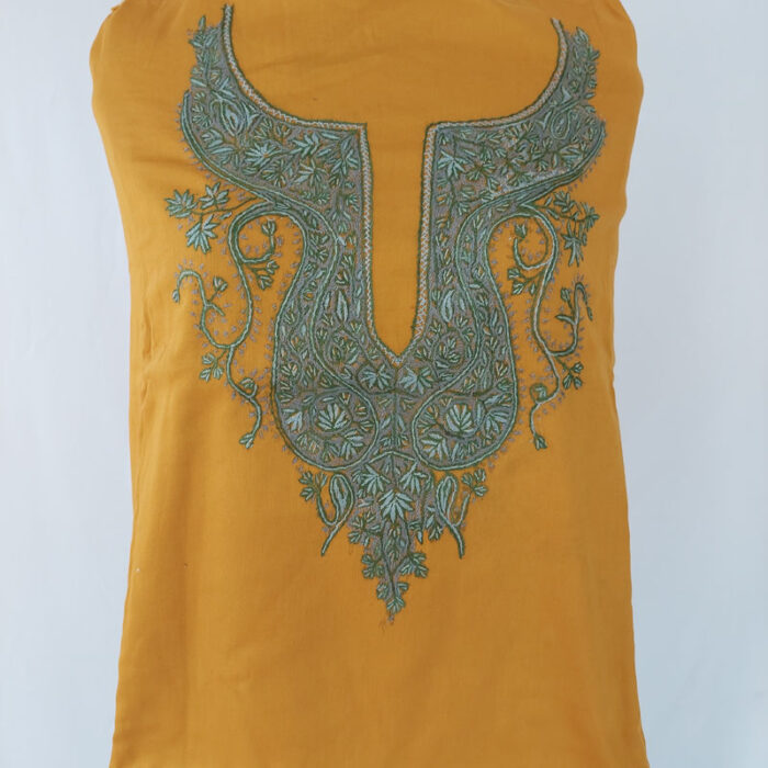 Pure Jam Cotton Light Yellow Hand Sozni 3pc Suit - Image 3