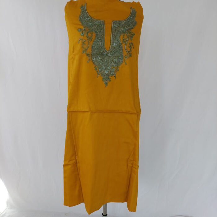 Pure Jam Cotton Light Yellow Hand Sozni 3pc Suit - Image 2
