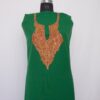 Green Cotton 2pc Suit with Sozni Handwork