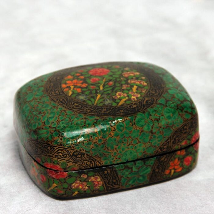 Green Paper Mache Box