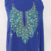 Blue Cotton 2pc Suit with Kashmiri Paper Mache Sozni Handwork
