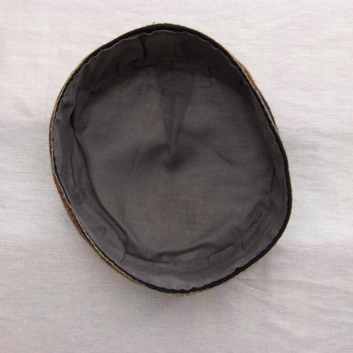 Black Pure Pashmina Hand Sozni Cap - Image 4