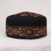 Black Pure Pashmina Hand Sozni Cap