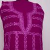 Purple Cotton 2pc Suit with  Kashmiri Aari Handwork