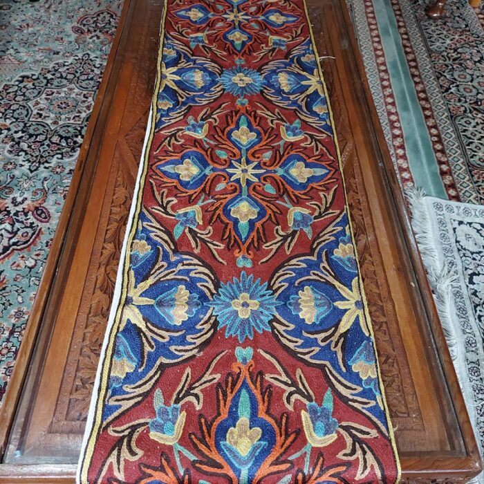 6×1 Wazul Chainstitch Silk Handmade Runner - Image 2