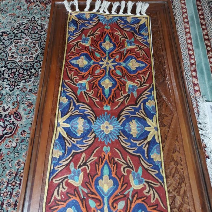 6×1 Wazul Chainstitch Silk Handmade Runner - Image 4