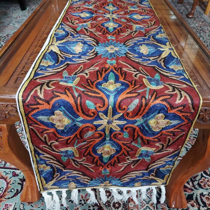 6×1 Wazul Chainstitch Silk Handmade Runner